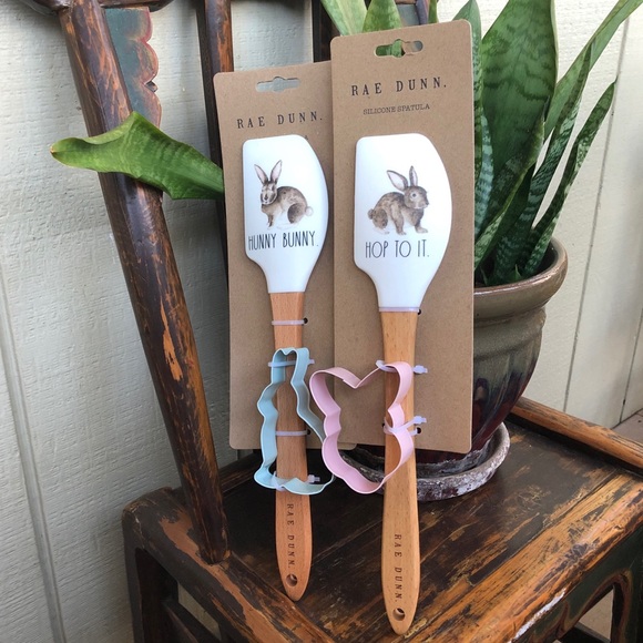 Rae Dunn “Hop to it” and “Hunny Bunny” Spatula Set